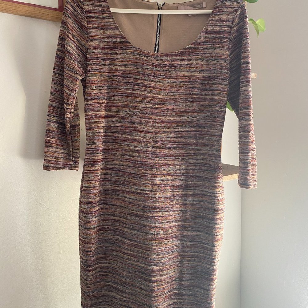 Multi color bodycon mini dress - Missoni-esque!